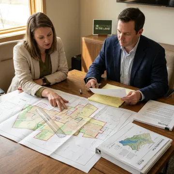 Consultants reviewing municipal land plans