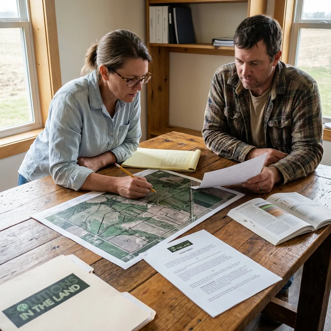 Consultant reviewing farm and food system plans