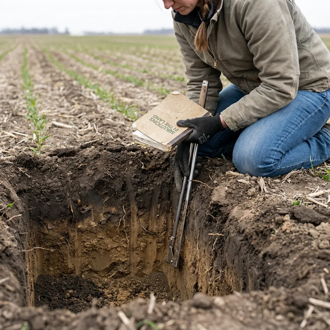 Soil profile inspection during field assessment