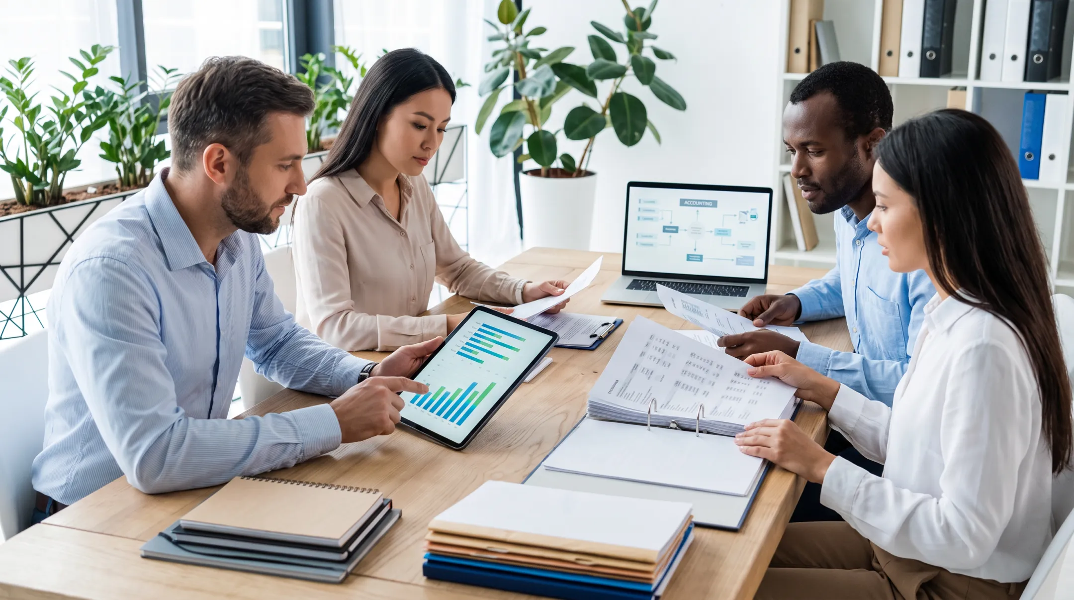 SolvedAF bookkeeping team managing outsourced financial records