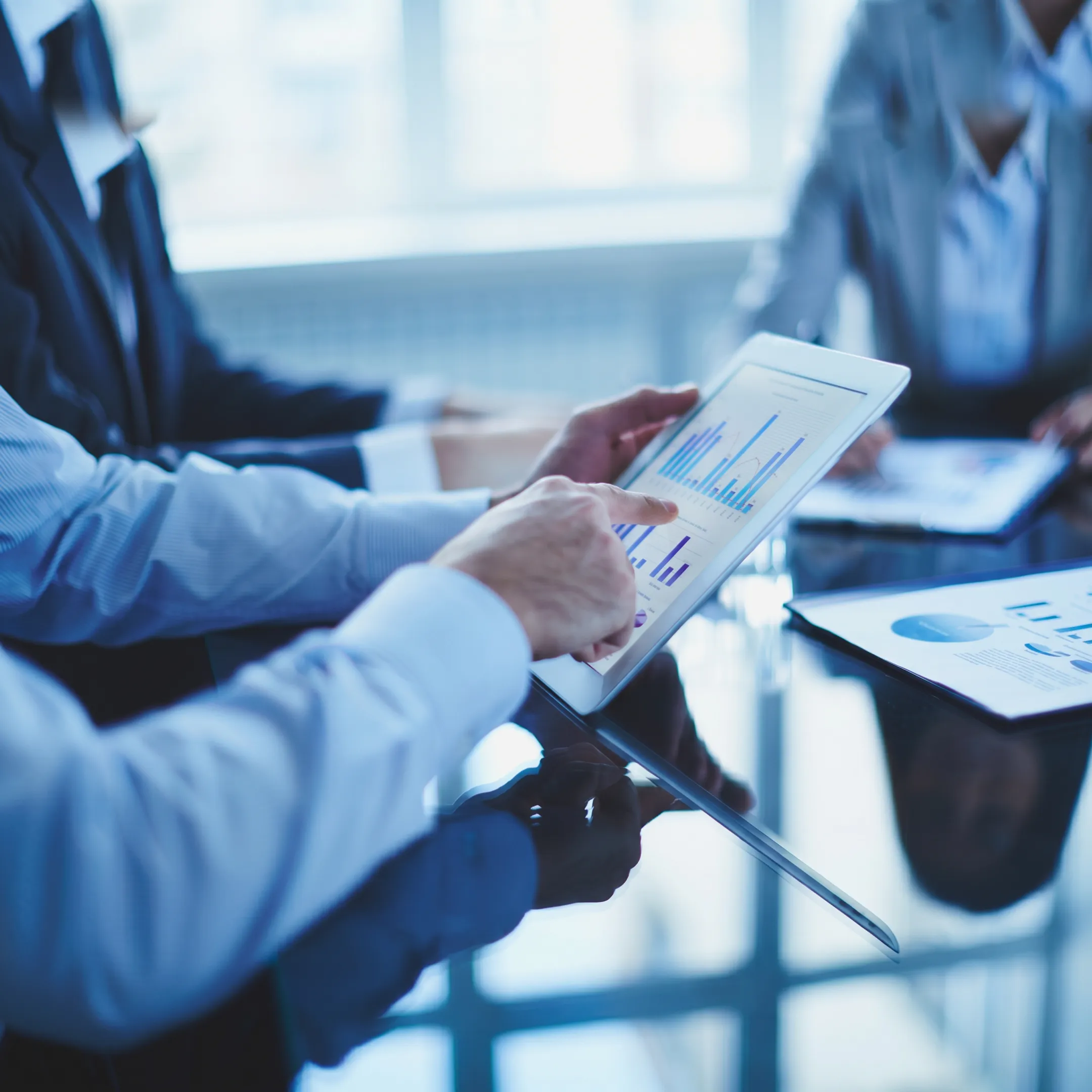 Fractional CISO reviewing cybersecurity strategy with business leaders