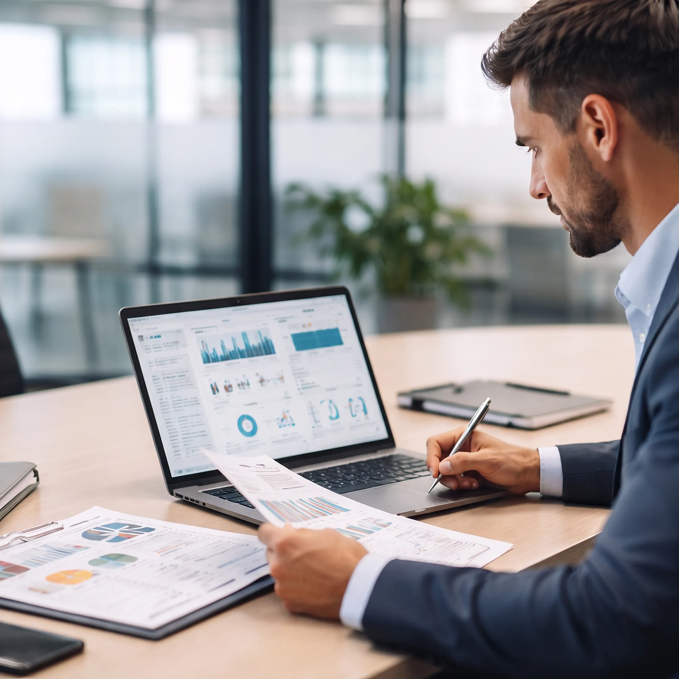 Virtual CFO presenting financial strategy to business owners