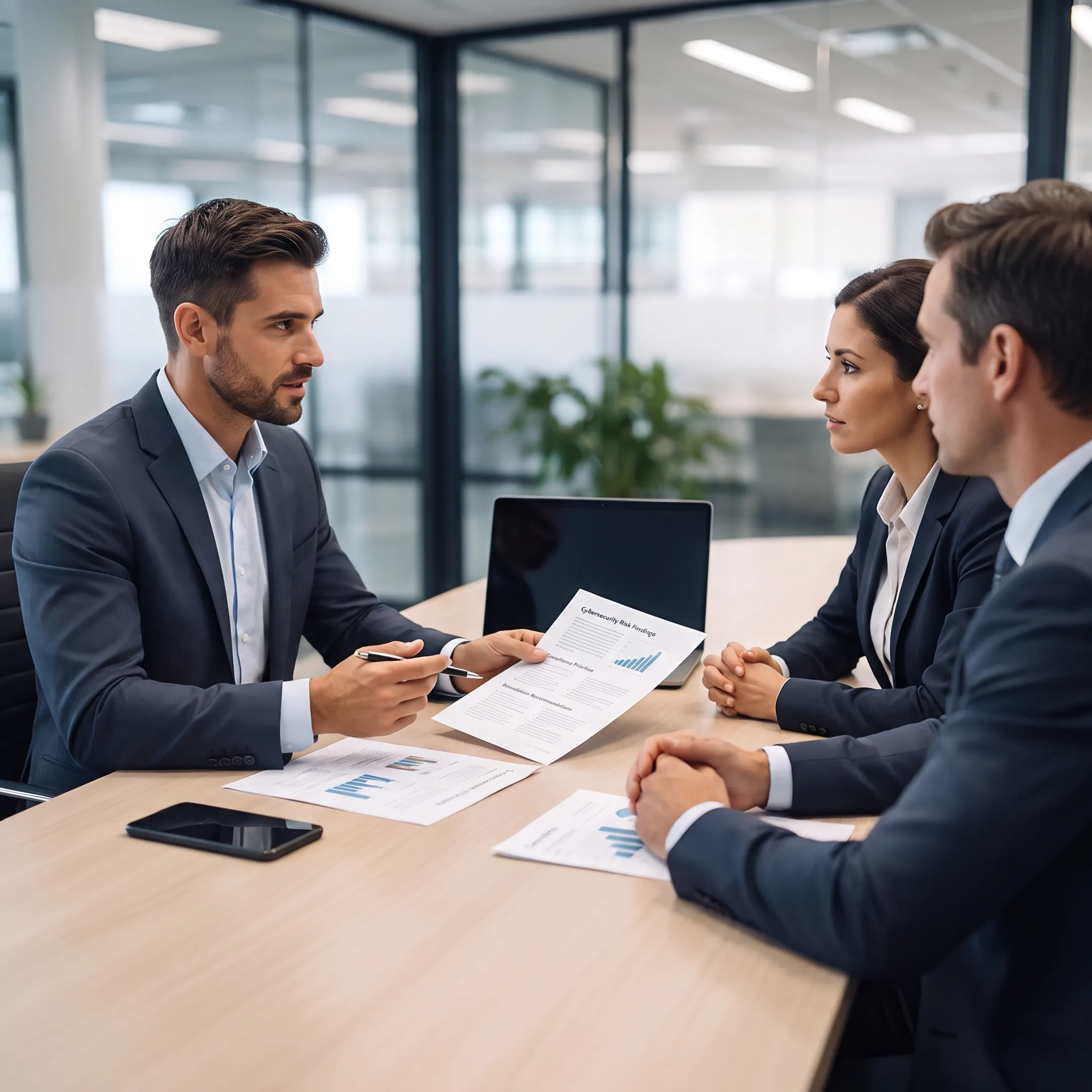 CISO advising leadership on cybersecurity and compliance priorities