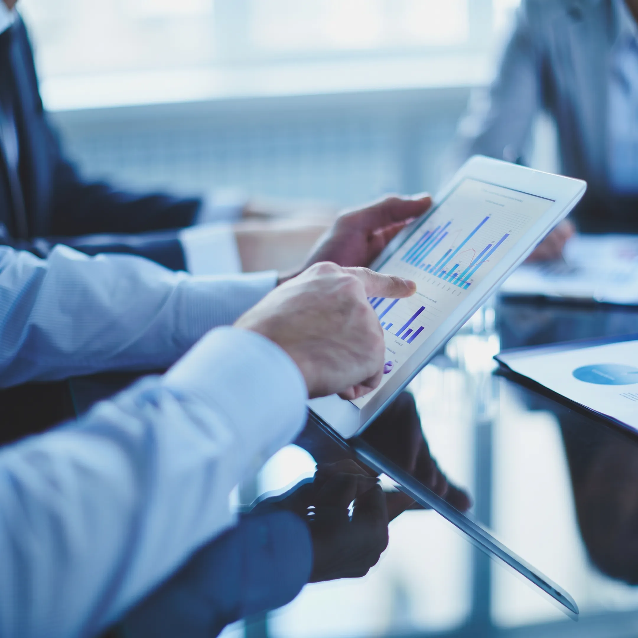 IT consultants reviewing a technology staffing plan