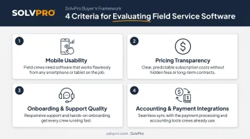 Four key evaluation criteria for choosing small business work order software