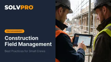 Construction Field Management: Best Practices for Small Crews