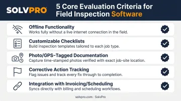 5 core criteria for choosing field inspection software checklist