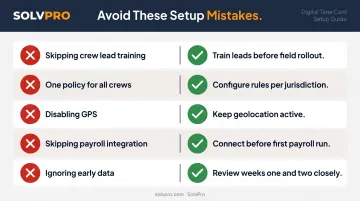 Five common digital time card setup mistakes and how to avoid them