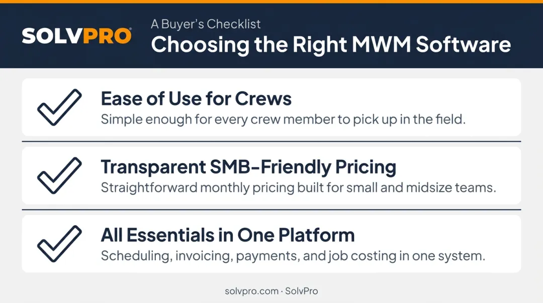 Three criteria checklist for choosing mobile workforce management software
