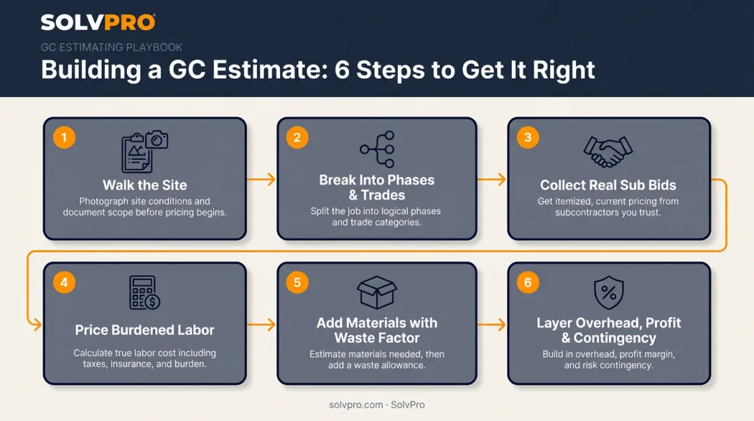 Six-step process for building an accurate general contractor estimate