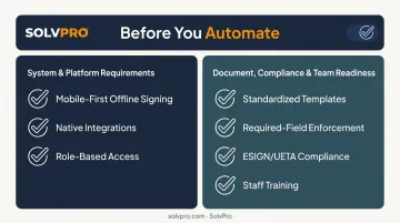Pre-automation readiness checklist for crew management e-signature rollout