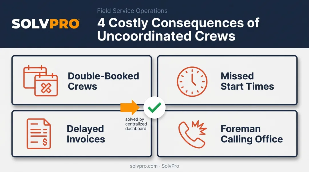 Four costly problems caused by lack of multi-crew visibility dashboard