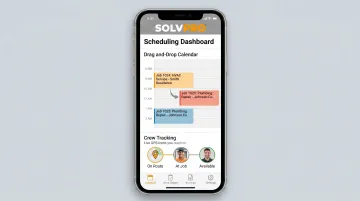 SolvPro field service management mobile app scheduling and invoicing dashboard