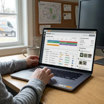 Wastewater management software dashboard