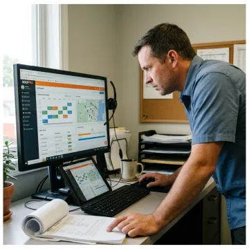 Liquid waste management software dashboard