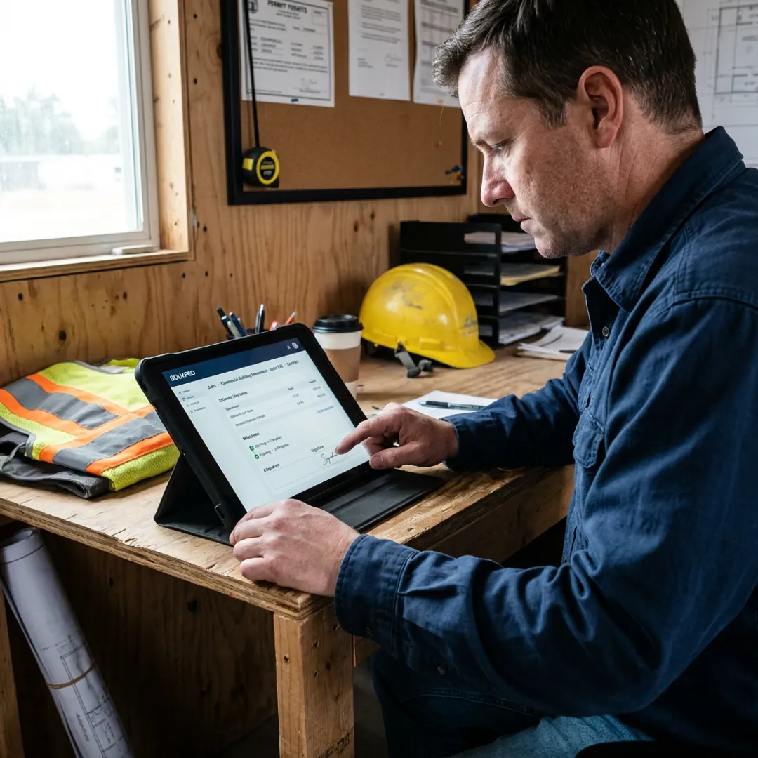 Contractor creating a digital service agreement