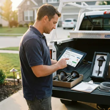 Outdoor lighting contractor using CRM software