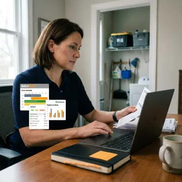 Cleaning operations manager using contract software