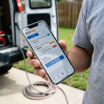 iPhone showing mobile invoicing app for small business