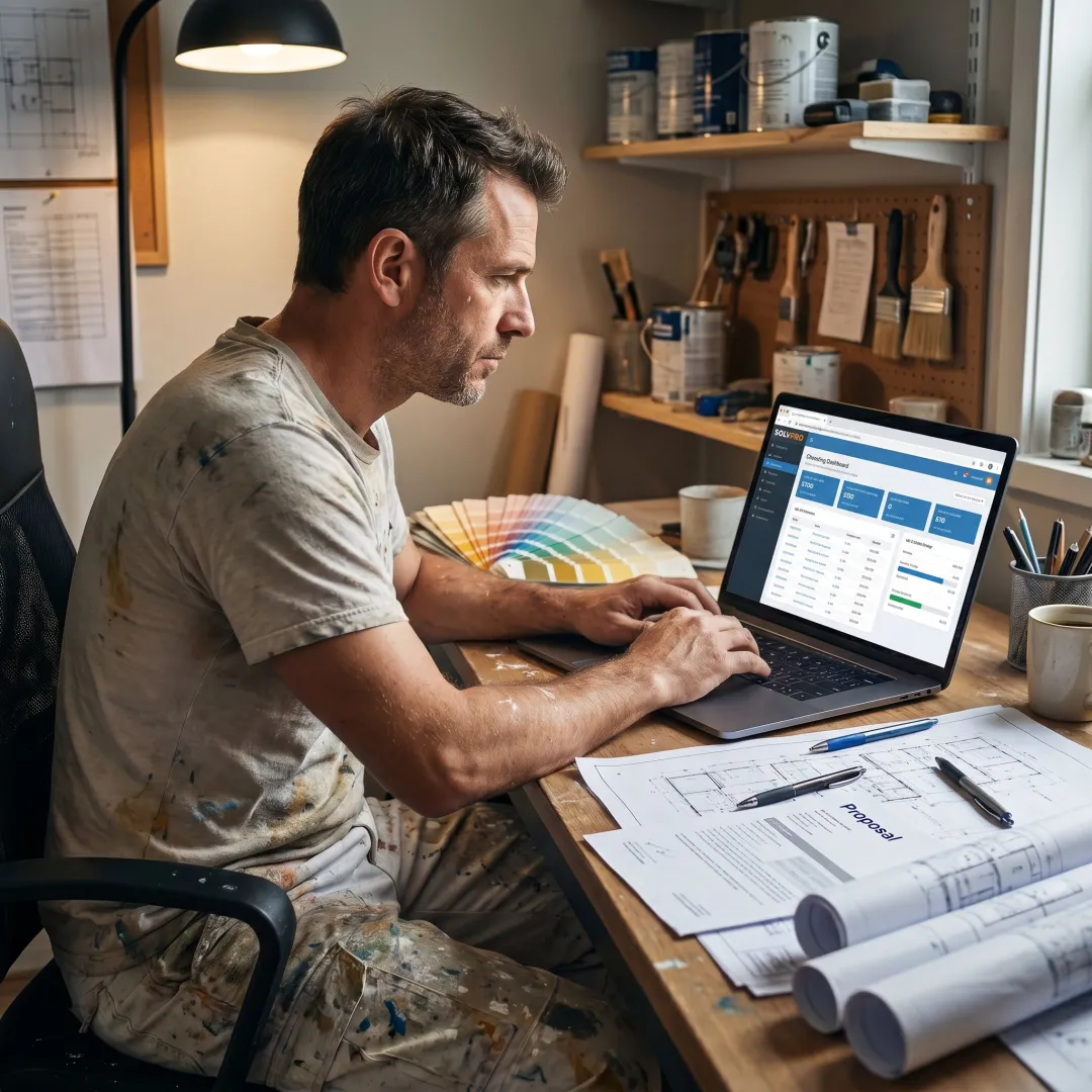 Painting contractor using estimating software