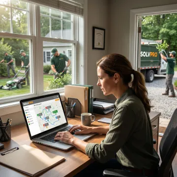 GPS crew tracking dashboard for landscaping operations
