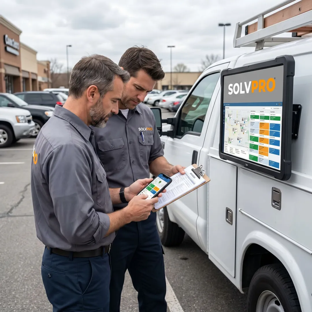 Field crew using mobile location tracking software