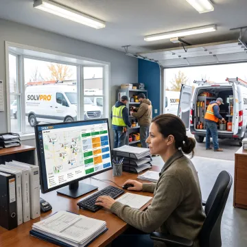 Dispatcher scheduling recurring contractor maintenance jobs