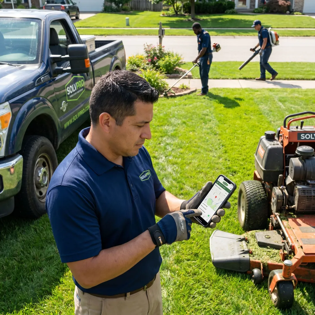 GPS time tracking app for lawn care crews