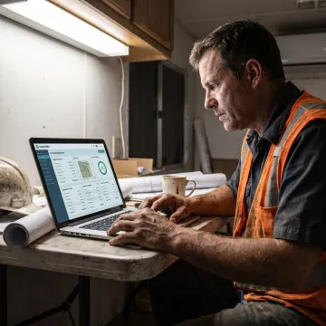 Contractor using estimating software for sitework