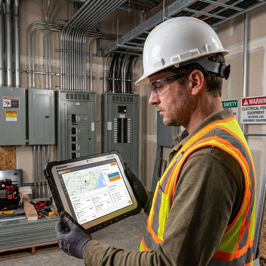 Electrical contractor software dashboard for field crews