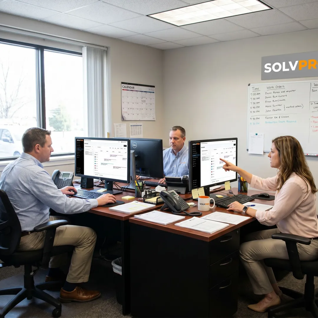 Plumbing business scheduling software dashboard