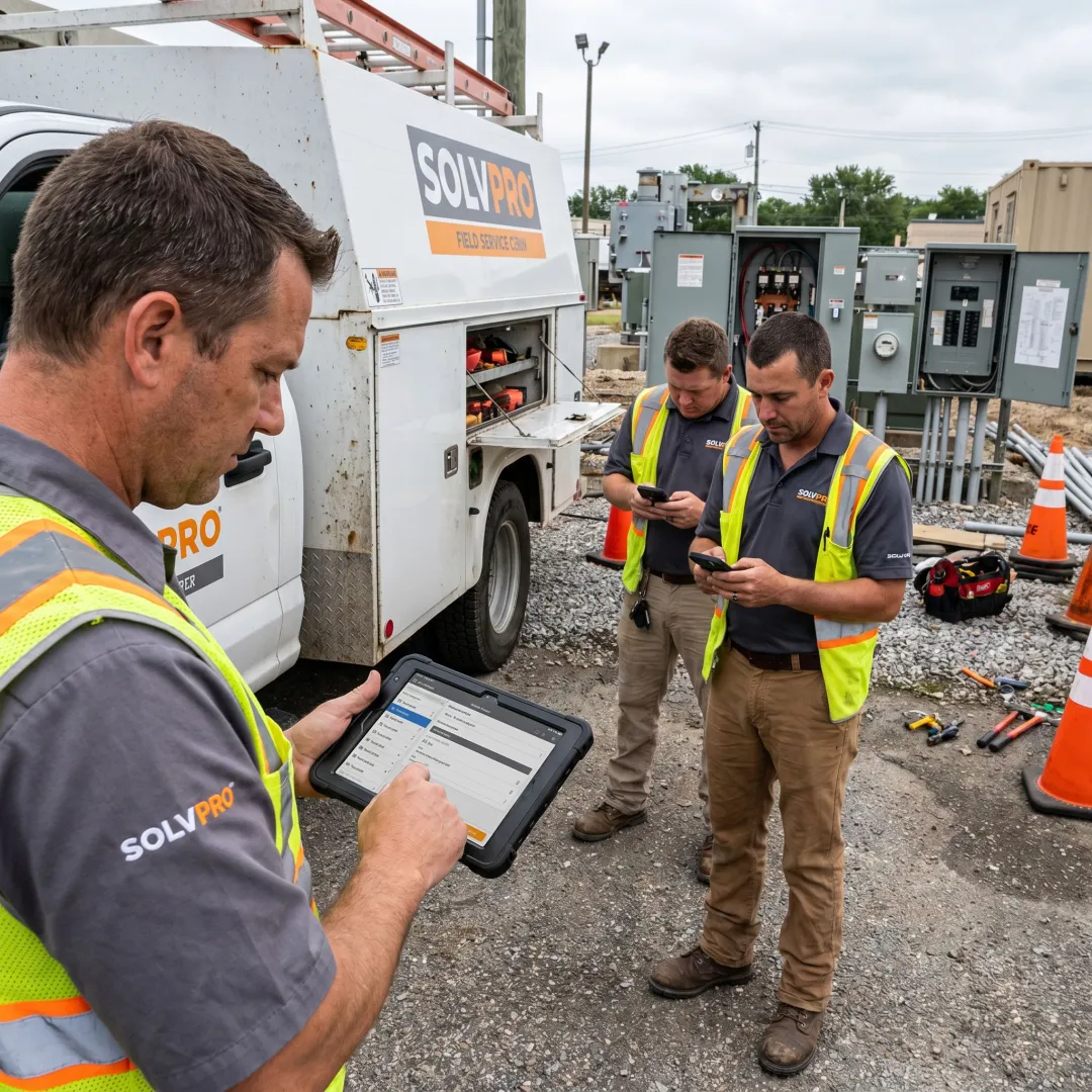 Mobile work order app for field service crews