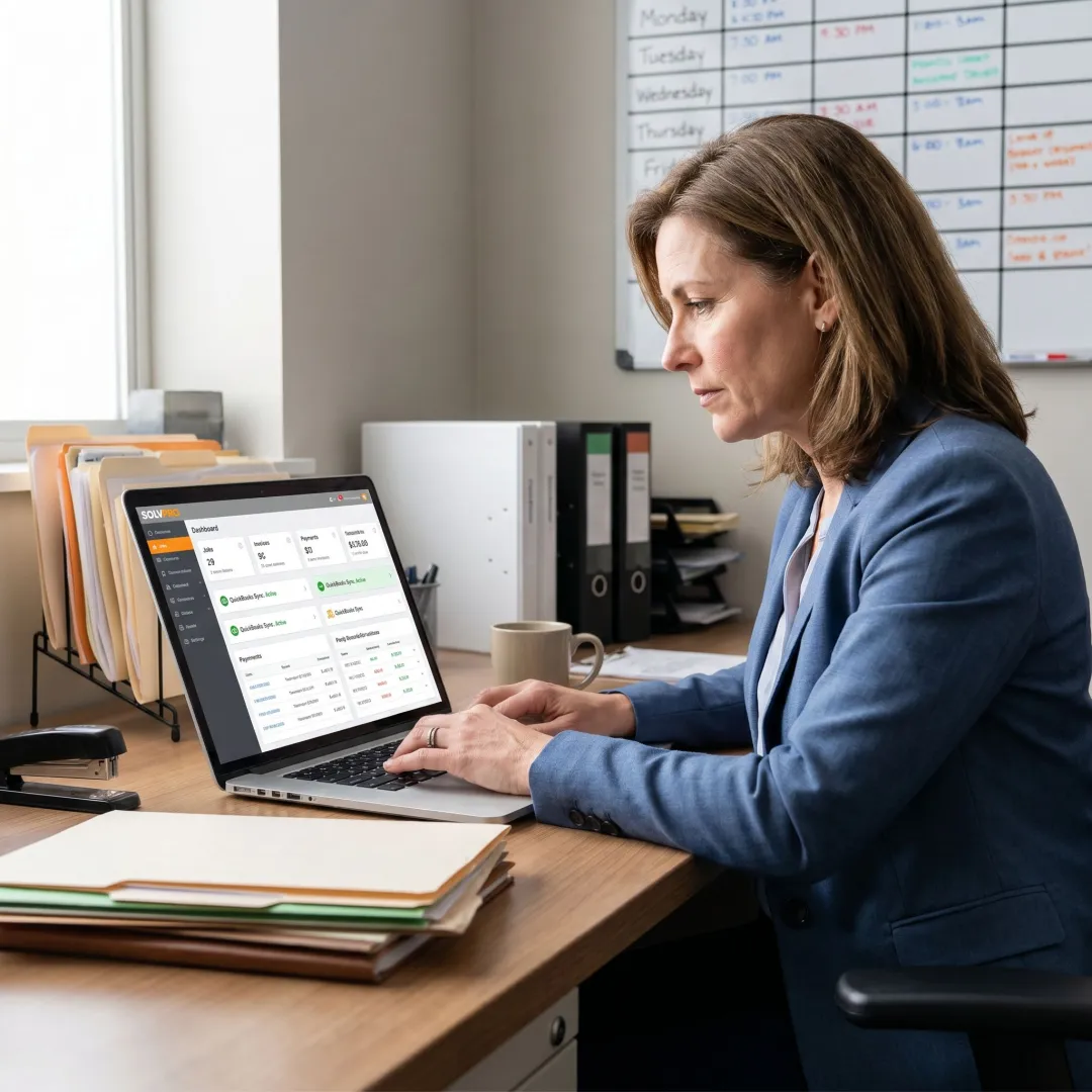Field service dashboard synced with QuickBooks