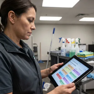 Cleaning manager scheduling crews in SolvPro