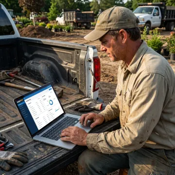 Landscaping business accounting dashboard