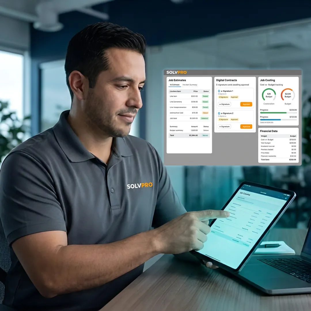 Field service quote management dashboard