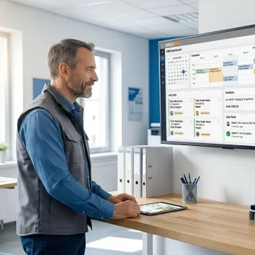 Contractor CRM dashboard for chimney service jobs