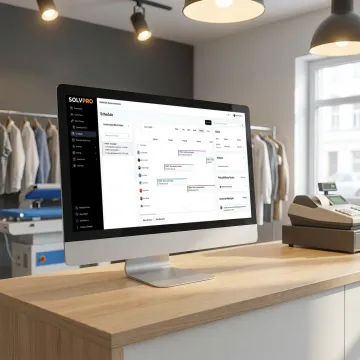Dry cleaning business software dashboard