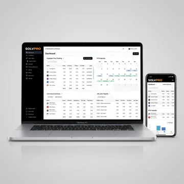 Employee time tracking software dashboard