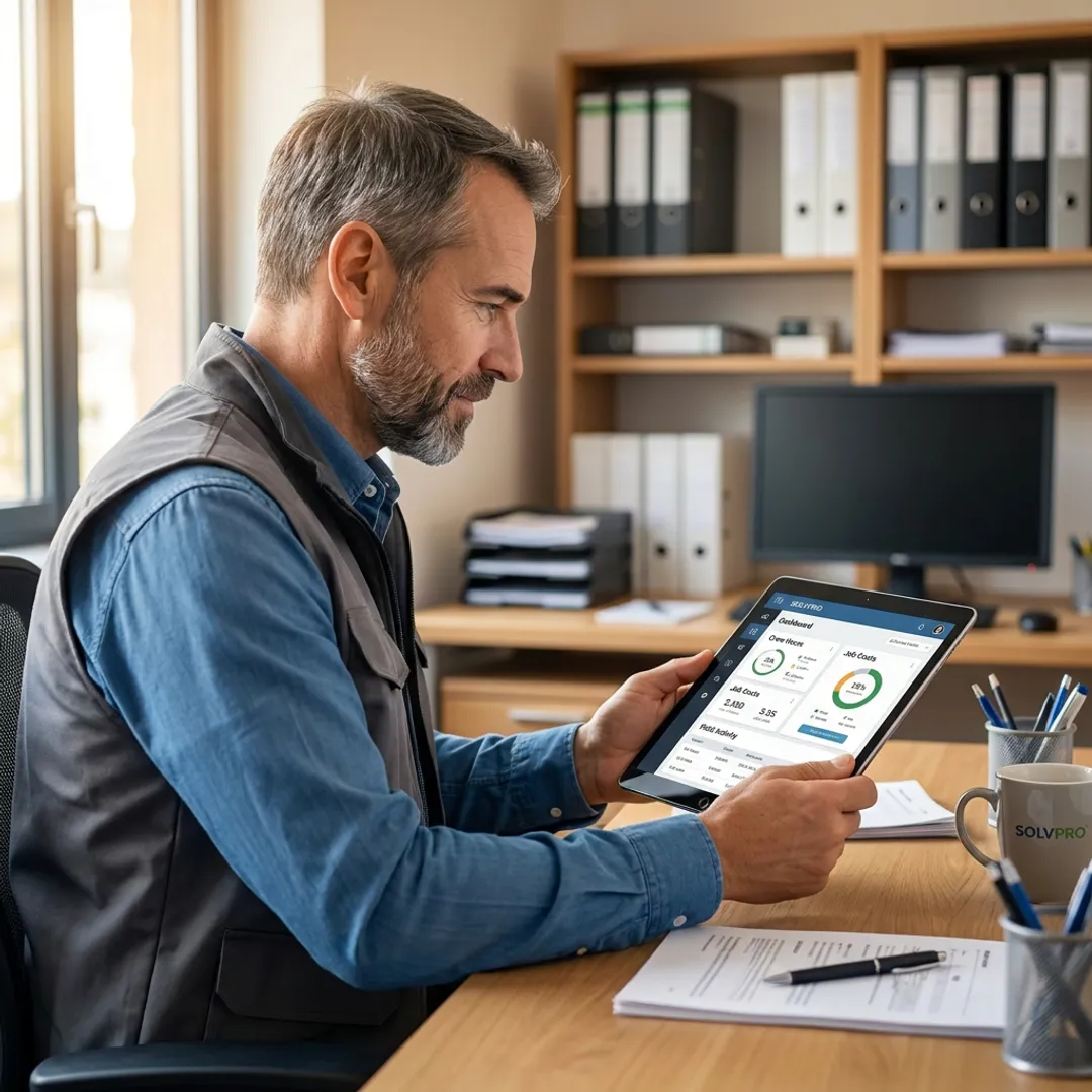 Manager reviewing employee time tracking dashboard