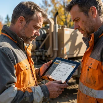 Environmental service crew using field management software