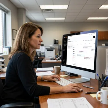 Office manager scheduling field crews in SolvPro