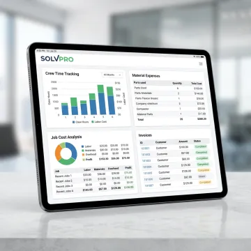 Field service time and expense tracking dashboard