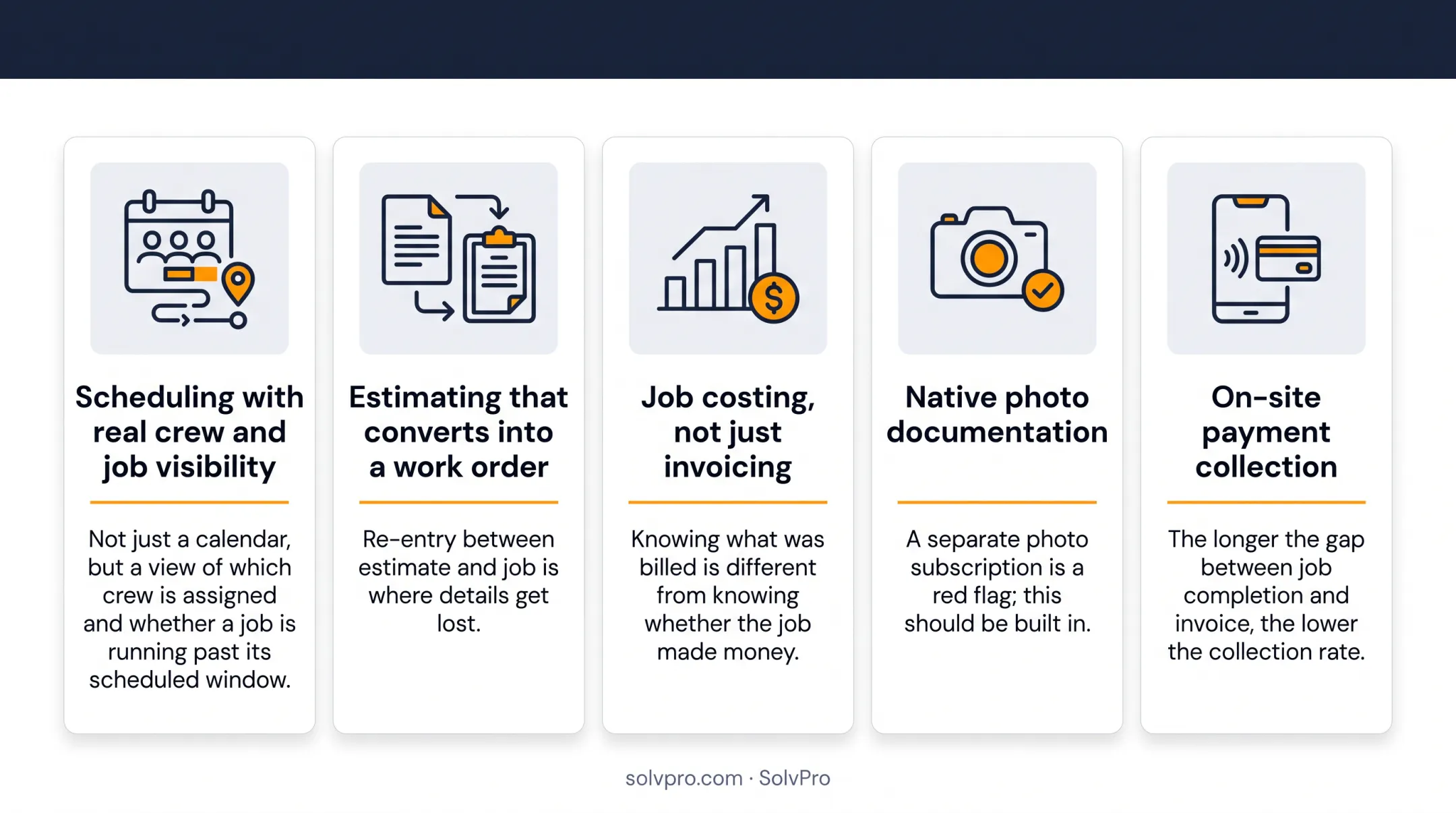 5 essential plumbing app features comparison checklist with scheduling invoicing and job costing