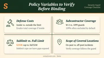 Four critical assault and battery policy variables security companies must verify before binding