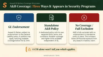 Three structures of assault and battery insurance coverage for security companies