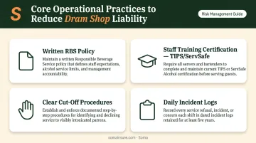 Four core responsible beverage service practices to reduce dram shop liability
