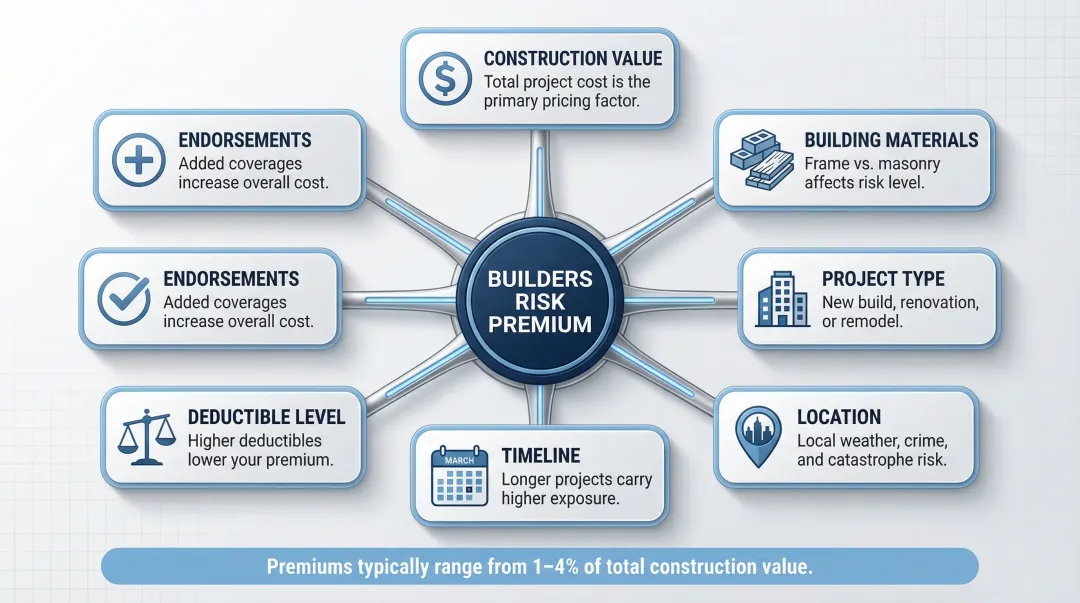 7 key factors affecting builders risk insurance premium cost breakdown