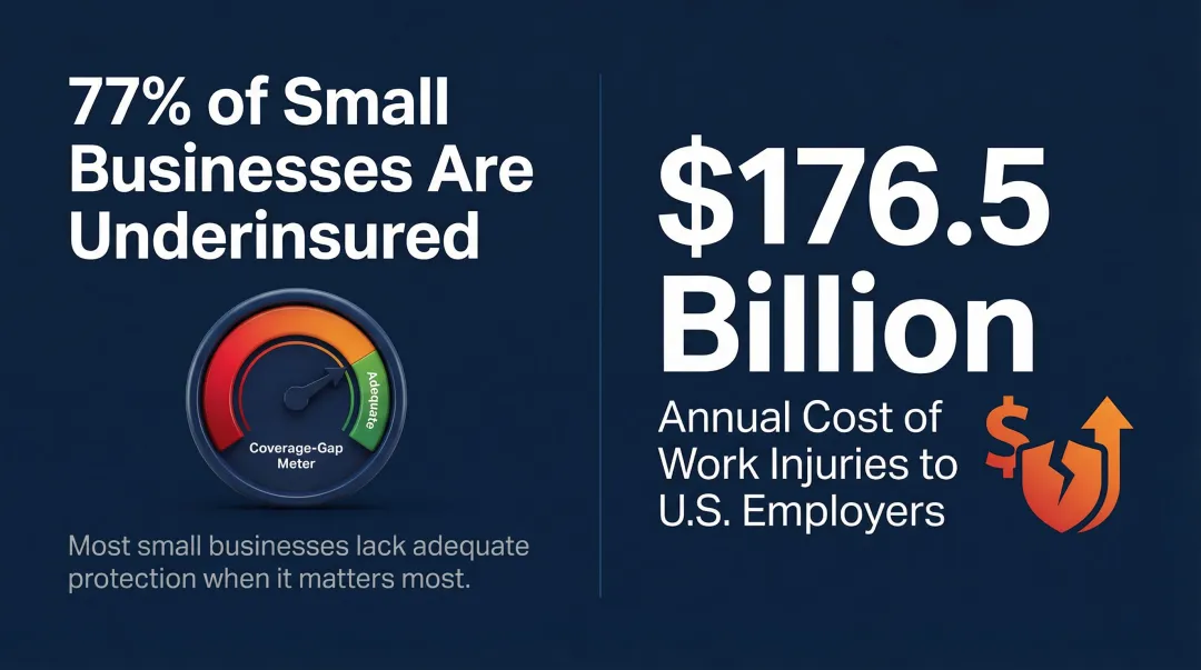 77 percent of small businesses underinsured construction risk exposure statistics