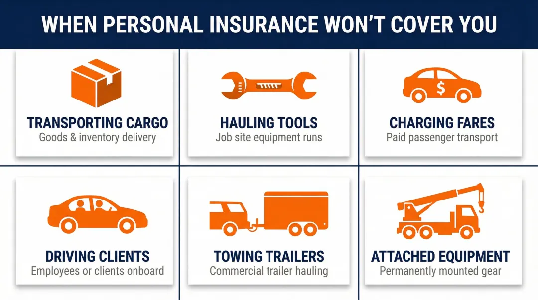 Six business vehicle use cases requiring commercial auto insurance coverage